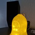 Campana navideña de litofán