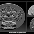001.jpg Pendant Buddha - STL- OBJ and ZTL