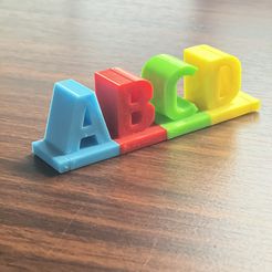 IMG_3010.jpg 3MF-Datei Kleinbuchstaben-Bausatz - 25mm・Design für den 3D-Druck zum Herunterladen
