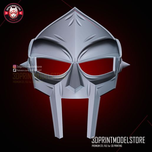 MF_Doom_Mask_Halloween_Cosplay_Props_3D_Print_Model_Store_STL_File_08.jpg MF Doom Mask Metal Face Gladiator Cosplay, Halloween, Props