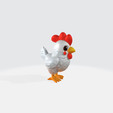 3.png Cute Chicken 3D Model - Cartoon Farm Animal Character