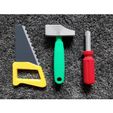 naradi.jpg Conjunto de brinquedos de ferramentas de construção para bebés - serra, martelo, chave de fendas