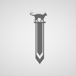 Captura1.png Fichier STL MARQUE-PAGE / BOOKMARK / BOOKMARK-PAGE / MARQUE-PAGE / CAT / CAT・Modèle pour imprimante 3D à télécharger