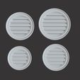 8.1.jpg 99 polyurethane Round Gable Vents 3D model