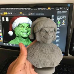 grinch-3d-model-obj-fbx-ma-stl-ztl.jpg STL file Grinch・3D printer model to download