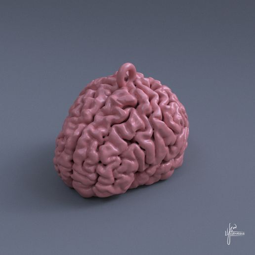Brain Keyring 3D model