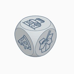 dice1.png Free STL file Fast Food Dice・3D print object to download