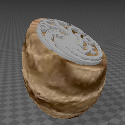 3.png STL file Egg of the house of the dragon ,Targaryen・Model to download and 3D print
