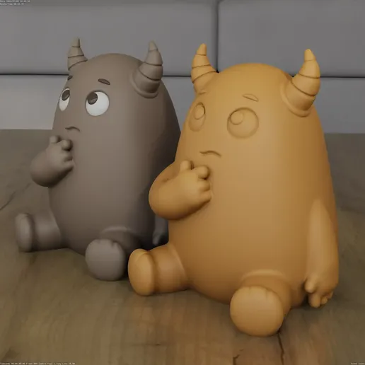 Cute-Thinking-Monster-3D-Printable-Model-3.webp Cute Thinking Monster 3D Printable Model
