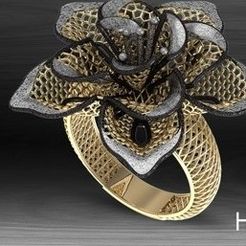 HSFZ-A-20.jpg STL file Gold Ring Earring and Pendant R22・3D printable model to download