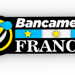 bancame1.png Fichier STL gratuit LLavero Bancame un France・Objet imprimable en 3D à télécharger