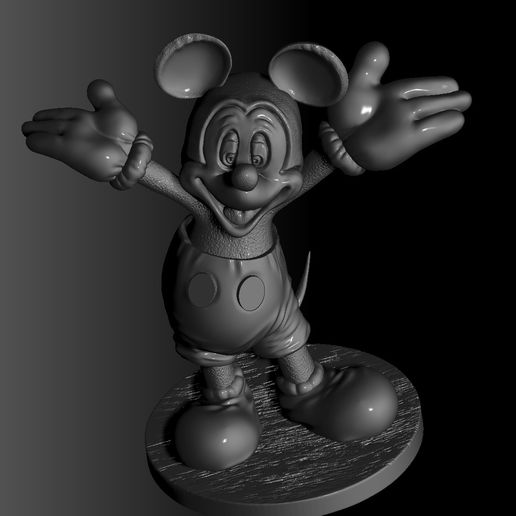 ZBrush-Document6.jpg Mickey Mouse.3D druckbar.STL.
