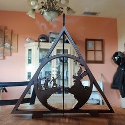 0305221414.jpg STL file Incense Holder modeled after Deathly Hallows・3D print model to download