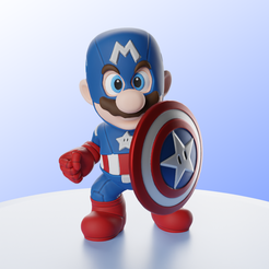1.png Fichier 3D AVENGERS BROS - Capitaine Mario・Modèle pour impression 3D à télécharger