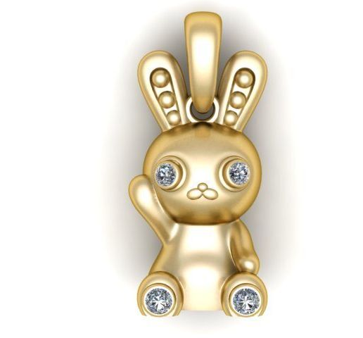 TEDDY BEAR PENDANT 3D PRINTABLE MODEL 3D model