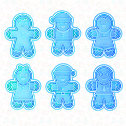 main.png Gingerbread man cookie cutter set of 6 -2