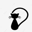gato-3.jpg Fichier STL silhouette de chat silhouette de chat・Plan imprimable en 3D à télécharger, RMMAKER