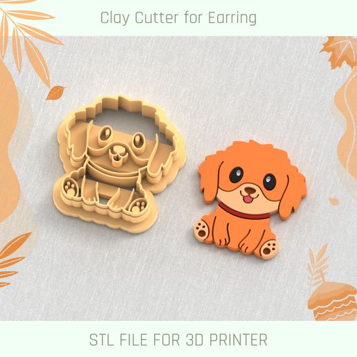 Cute Dog Polymer Clay Cutter 3D model
