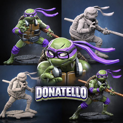 Donatello TMNT Figurine STL | Ninja Turtle 3D Print | Resin & FDM