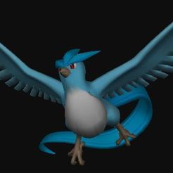 Captura4.JPG Archivo OBJ gratis Articuno Pokemon・Diseño de impresión 3D para descargar