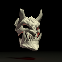 mask6.png STL file Demon Mask・3D print object to download