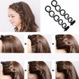 Female braid hair 06-g4-vv.jpg Fichier STL Multi Female Style Braiding Tool accessoires de tresse pour le tissage de coiffures de filles fbh-06 3d print cnc・Modèle à télécharger et à imprimer en 3D