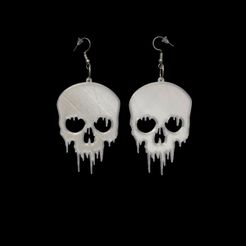 acid-skull.jpg STL file Acid Skull Earrings・3D printer model to download