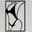 aasssure.png LINE ART WOMAN PAINTING 4, Sexy wall art girl