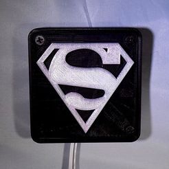 1_display_large.JPG Free STL file SUPERMAN LED Light/Nightlight・3D printing idea to download