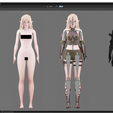 2c.png Elf Archer - Realistic Female Character - Blender UE5 Unity - 40 animations