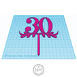 Topper-Num-30-Ella_01_Prev@2x.png Decorated number 30 - Cake topper