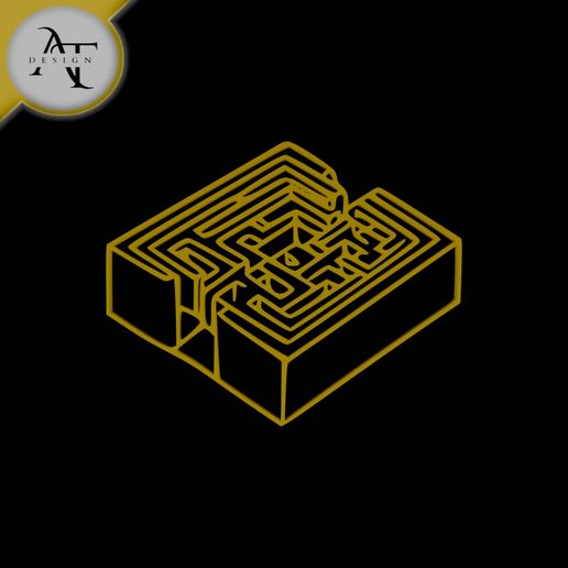 Labyrinth - Line Art - 2D Wall Art Decor 3D model