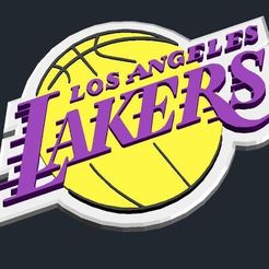 3e1c03ea62992a6ee0d483a9aed72efc_preview_featured.jpg Free STL file LosAngeles Lakers - Logo・3D printer design to download