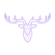 Deer2.stl Ciervo v2 - Muro geométrico