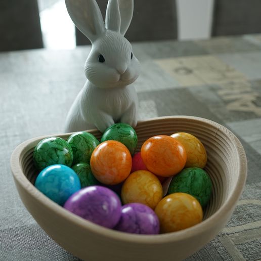 Easter bunny with bowl