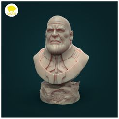 a.jpg Free STL file Thanos (Infinity War) bust・3D printing template to download