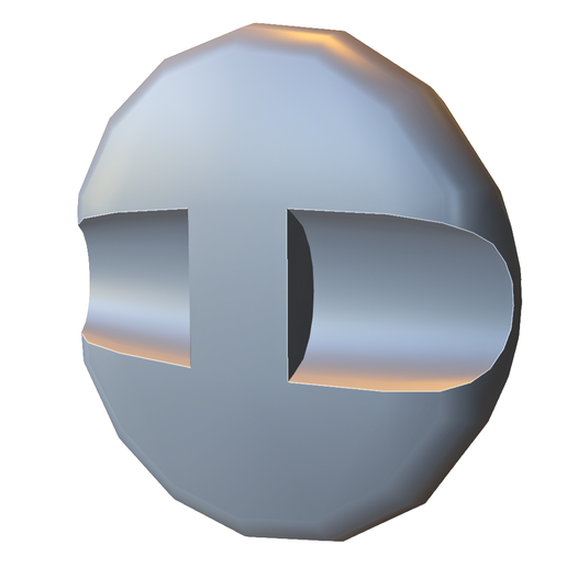 Domed Slotted Toggle Button