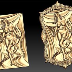200.jpg naked woman cnc art frame