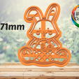 conejo con canasta.png easter cookie cutter