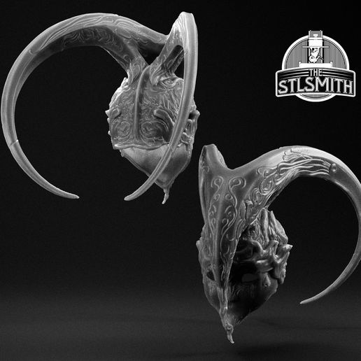 Hoslow's_Helm_Render_BW.jpg Hoslow's Helm Elden Ring Life Size Prop STL