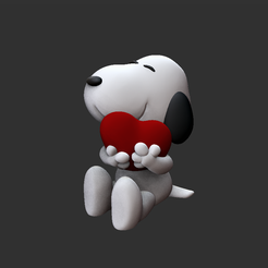 Captura-de-pantalla-1174.png Free STL file SNOOPY HEART・Object to download and to 3D print, CJLeon