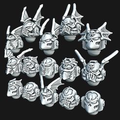 mix.jpg STL file Edge Lords of the Night Helmets・3D printer model to download