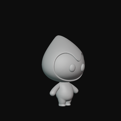 71.png Файл STL Мультяшный мальчик-ниндзя для 3D-печати・3D-печатная модель для загрузки