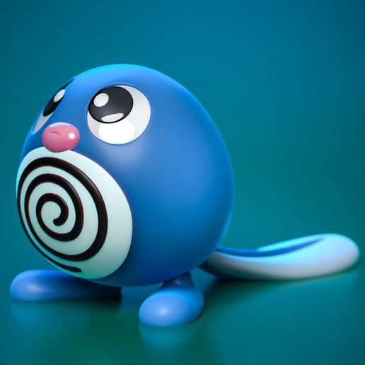 High Quality Poliwag Miniature - 3D Printable STL Model For Tabletop Gaming and Display
