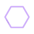 Hexagon~3.25in_depth_0.75in.stl Hexagon Cookie Cutter 3.25in / 8.3cm