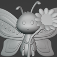 Blenderbild-mit-blume.png Cute butterfly with a flower