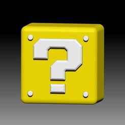 MarioBrosQuestionMark.jpg Archivo STL MARIO BROS QUESTION MARK SOLID SHAMPOO Y MOLDE PARA BOMBA DE JABÓN・Design para impresora 3D para descargar