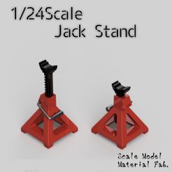 Seale Model Matertal Fab. Datei STL 1/24Scale JackStand・Design für 3D-Drucker zum herunterladen