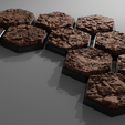 ovw.png 10x 35x30mm hex base with stoney barren v2 (battletech etc.)