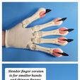 Slender finger version is for smaller hands and thinner fingers Cosplay Paws